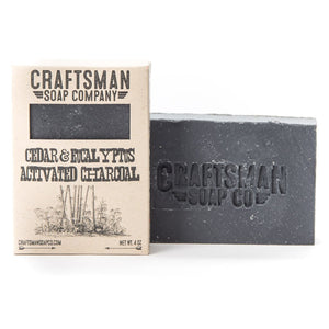 Bar Soap, Cedar & Eucalyptus Activated Charcoal